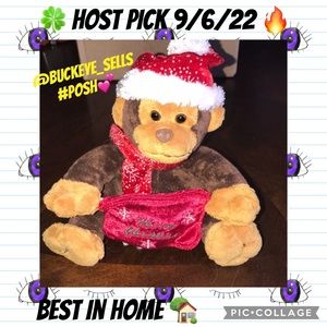 monkey merry Christmas stuffed animal 🧸 vintage Christmas decor